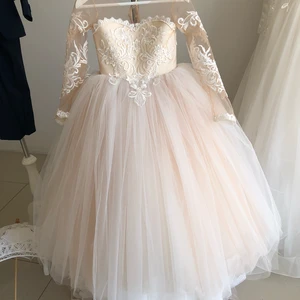 Dress of Children's First Communion Ball, Wedding Party, Lady of Honor, children from 3 to 9 years old, lace, tulle, flower, girl, buttons, arcs 10 Main Sales Dress Bridesmaid Wedding - №9