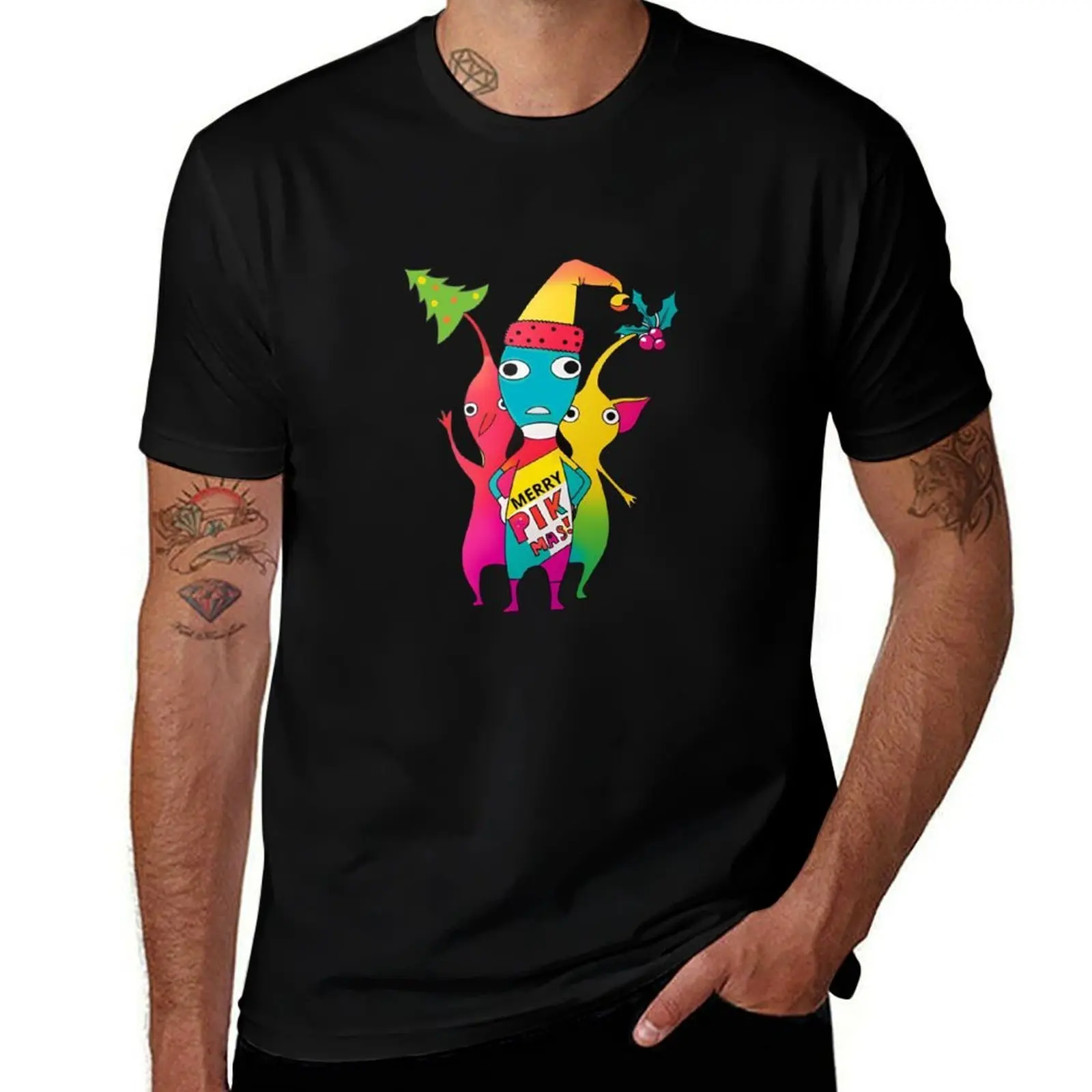 Pikmin (Merry Christmas) T-Shirt t shirts for man cotton T-Shirt