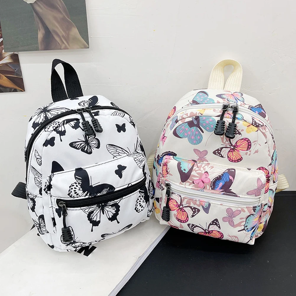 2023 Girls Mini Schoolbag Retro Animal Pattern Printing Knapsack Fashion Nylon Aesthetic Mochila Preppy Style Backpack For Women