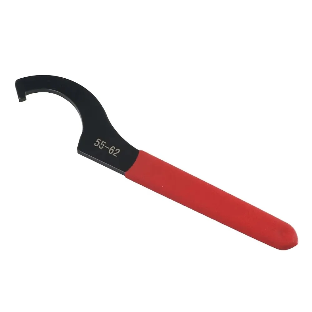 45-48HRC Hook Wrench Spanner Anti Slip Handle For Round Nut C Wrench Tools Black Oxidized Type 38-42mm/45-52mm/55-62mm/68-72mm