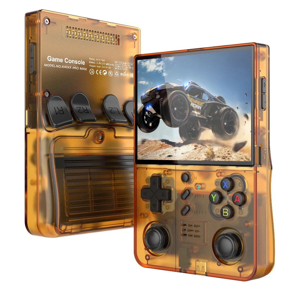 BOYHOM R 40XX Pro Max Retro-Spielekonsole 4,2 Zoll IPS-Bildschirm 4000mAh Tragbare Handheld-Konsole Eingebautes WLAN R0XXPRO Kindergeschenk