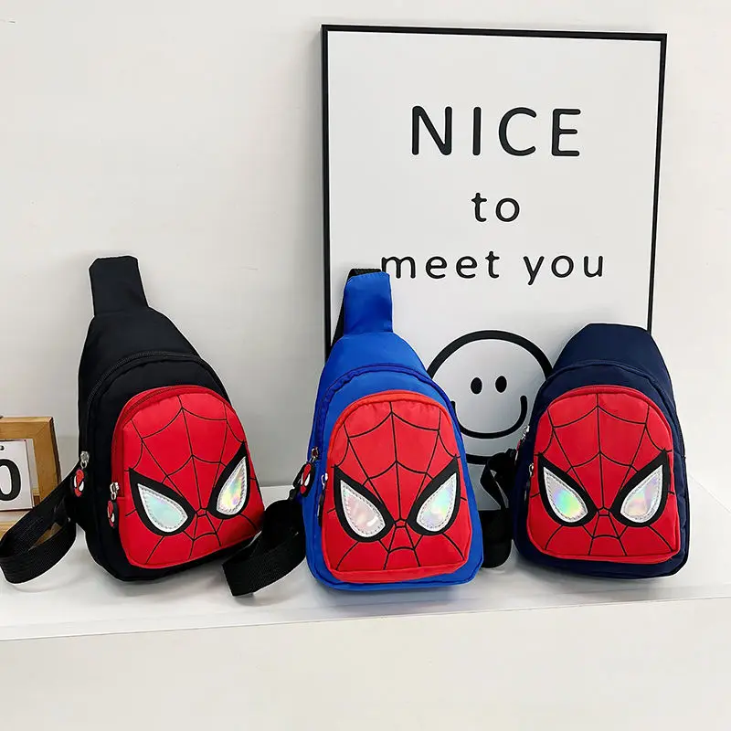 New The Avengers Spiderman anime cartoon children's shoulder crossbody bag primary school students going out casual backpack