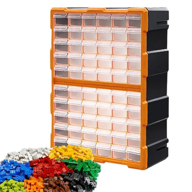 60 Multi-grid Drawer Parts Box Wall-mounted Screw Classification Component Box Tool Case electronic components Storage ToolBox