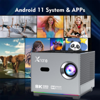 Xnano Projector Full HD 1080P Native 4K High Definition X3 Android Mini Portable Beam Video Home Theater Projector for Movies