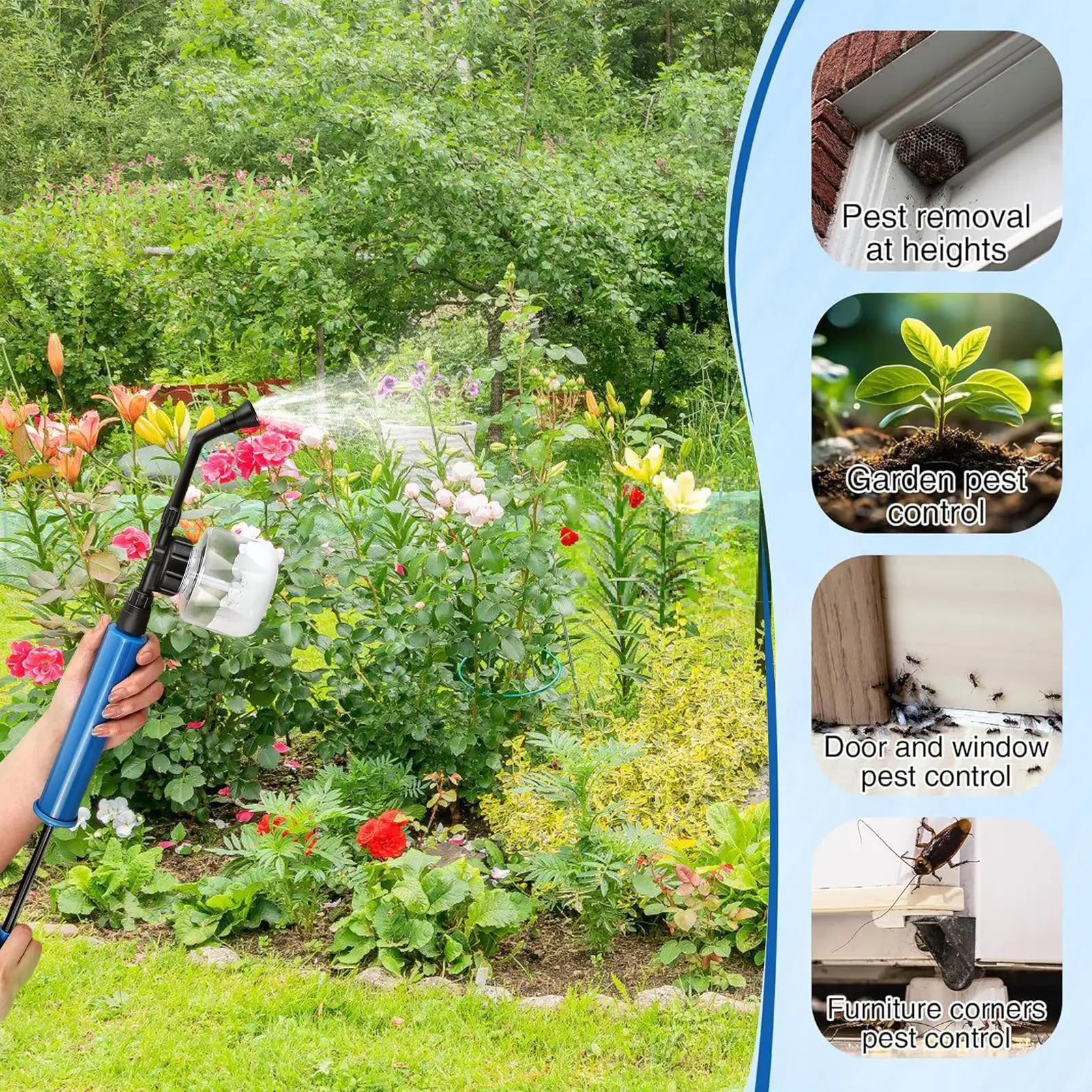 Garden Duster Powder Applicator Portable Powder Duster Applicator for Plants Multi-Functional Diatomaceous Earth Sprayer