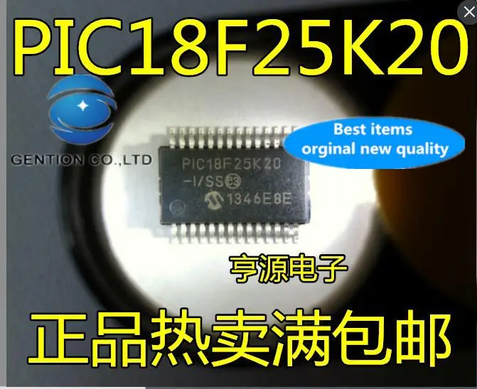 

5pcs 100% orginal new PIC18F25K20 PIC18F25K20-I/SS SSOP28 Microcontroller IC