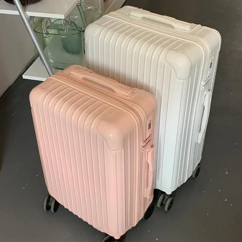 

Lage Carry-On Suitcase Women's 20 Inch Travel Bag Password Box Silent Universal Wheels 24 Inch Travel Leather Suitcase