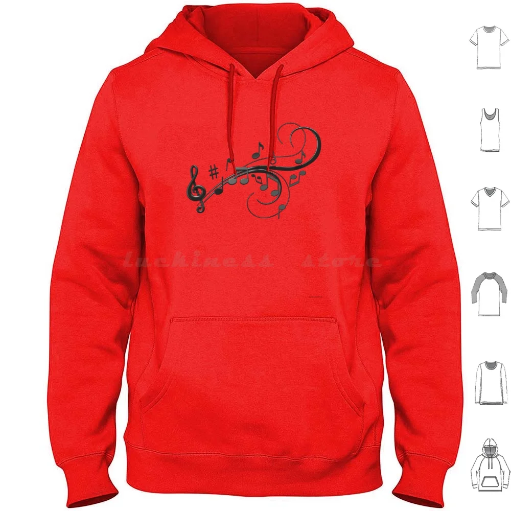 Music Notes Hoodies Long Sleeve Designs Music Music Notes Scale Musical