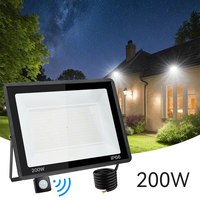 LED Flood Light AC220V PIR Motion Sensor Light IP65 Waterproof 200W 50W LED Cold White Outdoor Wall Lamp Spotlight Street