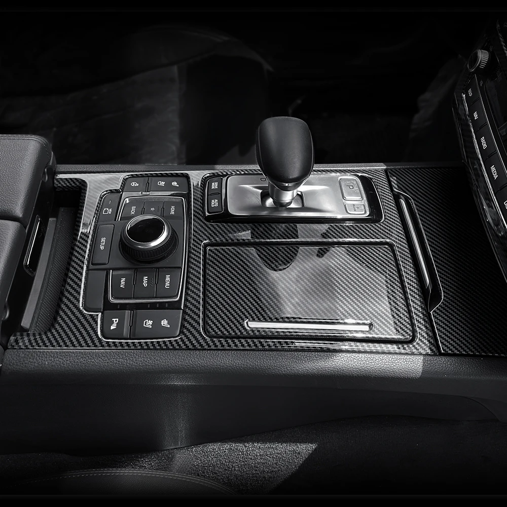 3 قطعة سيارة التحكم المركزي التلقائي التحول المقبض غطاء الكسوة ل Genesis G80 DH 2015-2017/2018-2020 اكسسوارات LHD