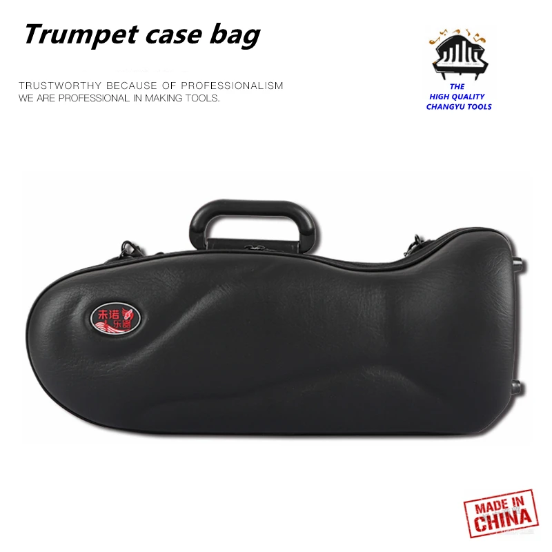 Fashion Trumpet case bag Waterproof shockproof single Leather backpack portable Wind instrument case parts