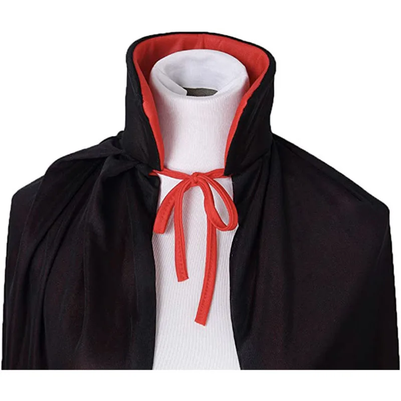 Capa de vampiro de Anime para niños, capa de cuello alto, capas de vampiro negro y rojo, Cosplay, Halloween, fiesta de carnaval, ropa para niños y niñas