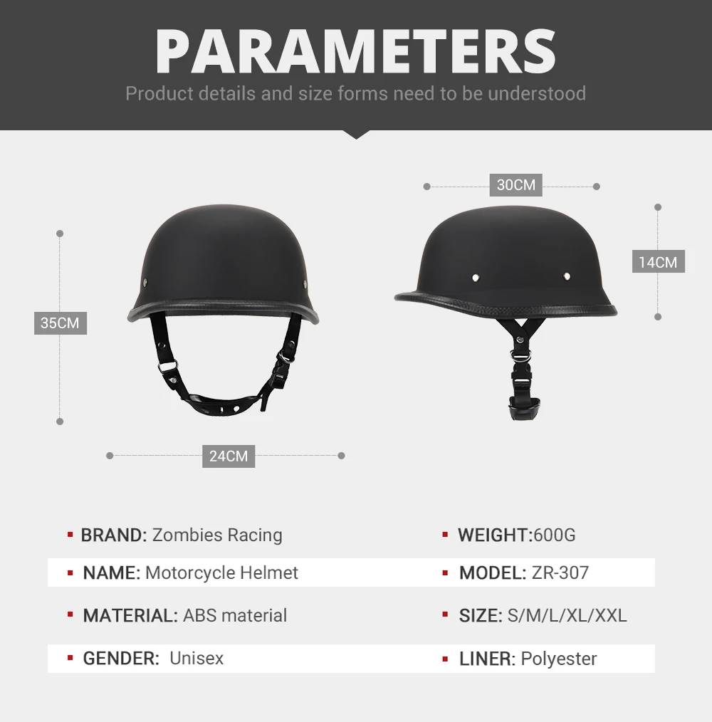 Motorcycle Helmet Half Face Helmet Capacete De Moto Retro Casco Moto German Vintage Moto Half Helmet Motorbike DOT Certification