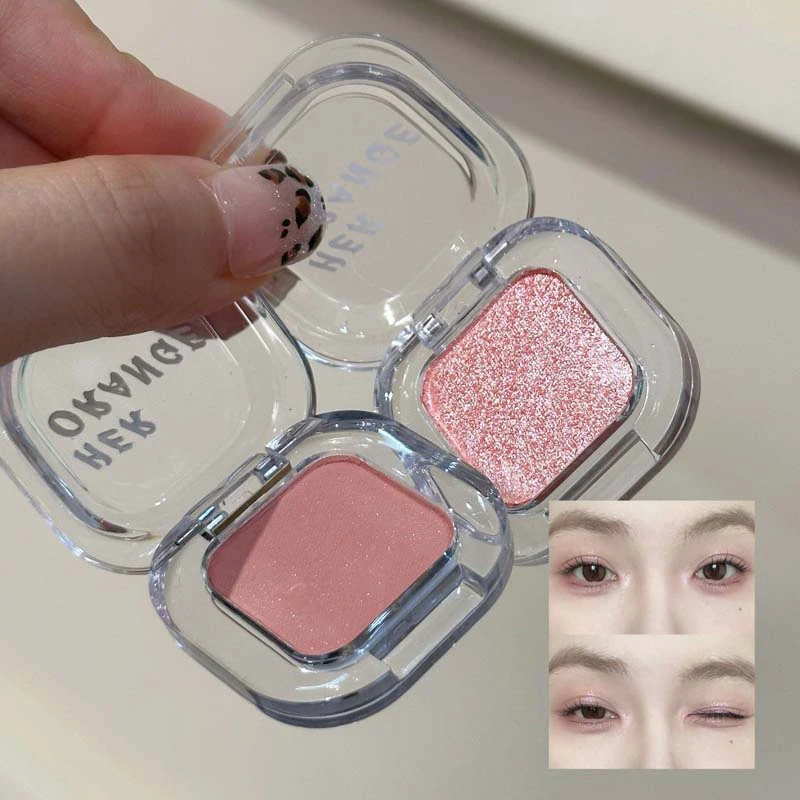 Red Brown Monochrome Eyeliner Eyeshadow Powder Palette Silky Matte Chocolate Lying Silkworm Eyeliner Waterproof Aegyo-sal Makeup gallery 3