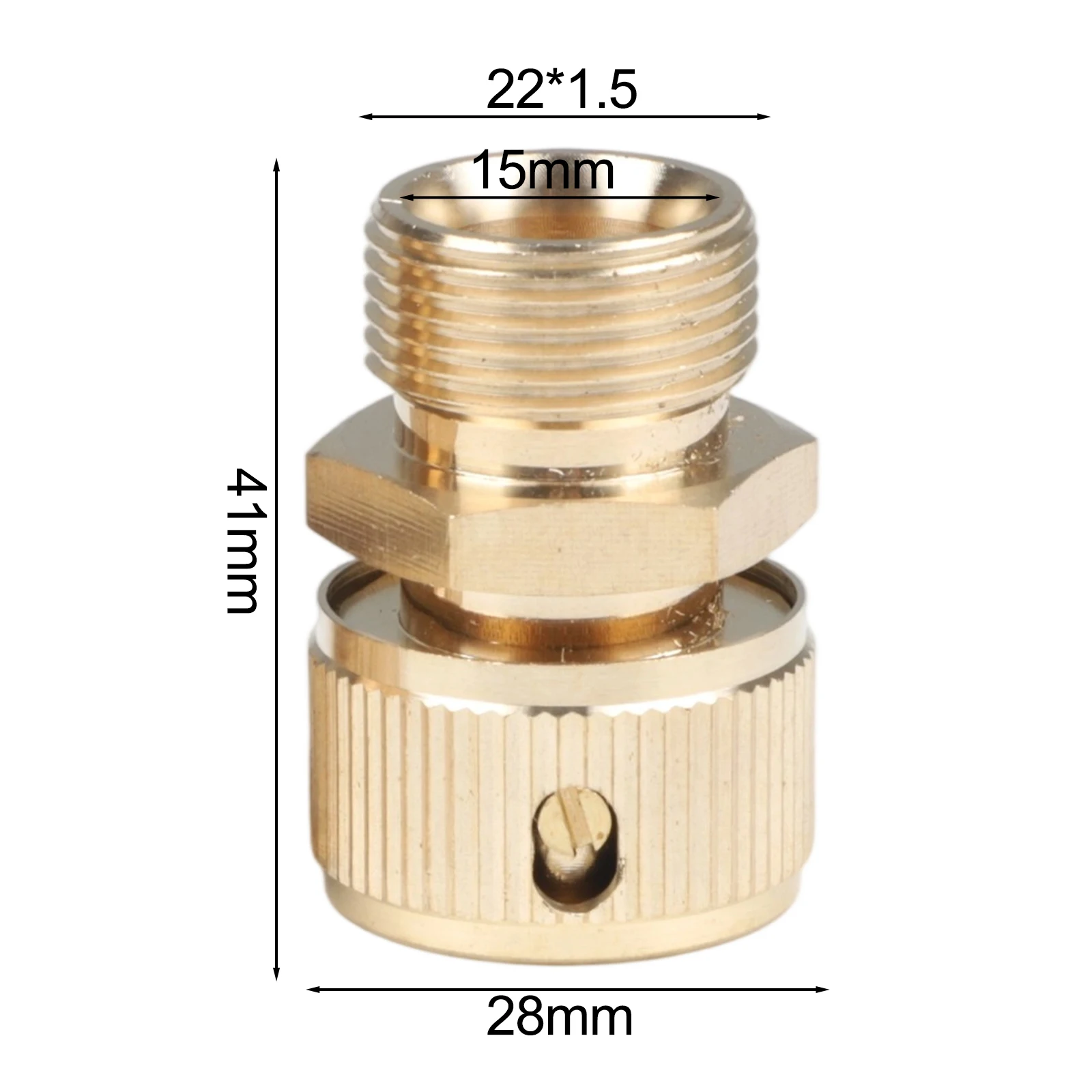 Garden Maintenance Copper Connector 22*1.5 External Thread Brass Construction Compatible With Garden Equipment Easy Installation