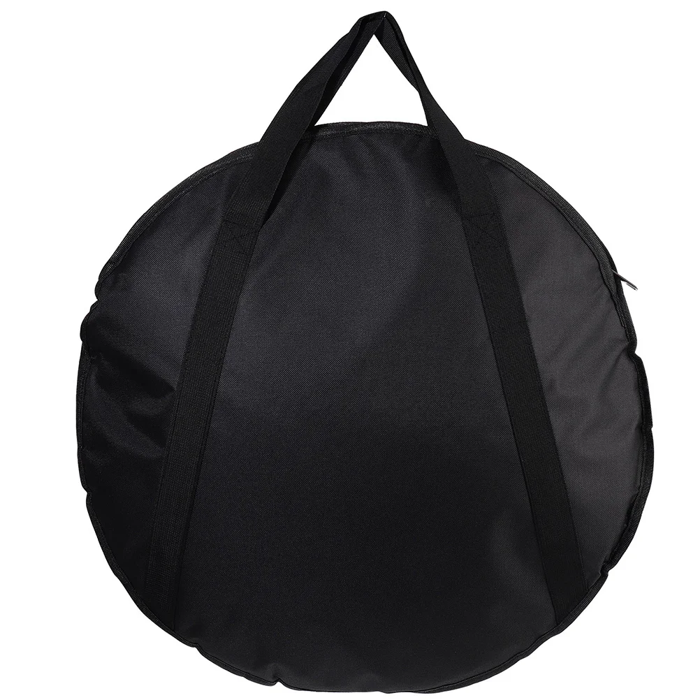 

Instruments Round Storage Bag Zipper Container Black Hand Cymbal Carrying Case Travel