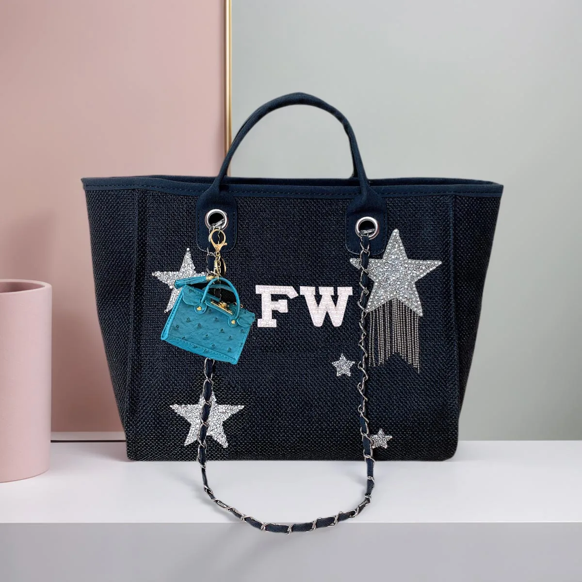

Сумка с именем на заказ, женская сумка 2025, новинка, рождественский подарок, модные сумки для украшения свадебной вечеринки для женщин, черная дизайнерская сумка со звездой