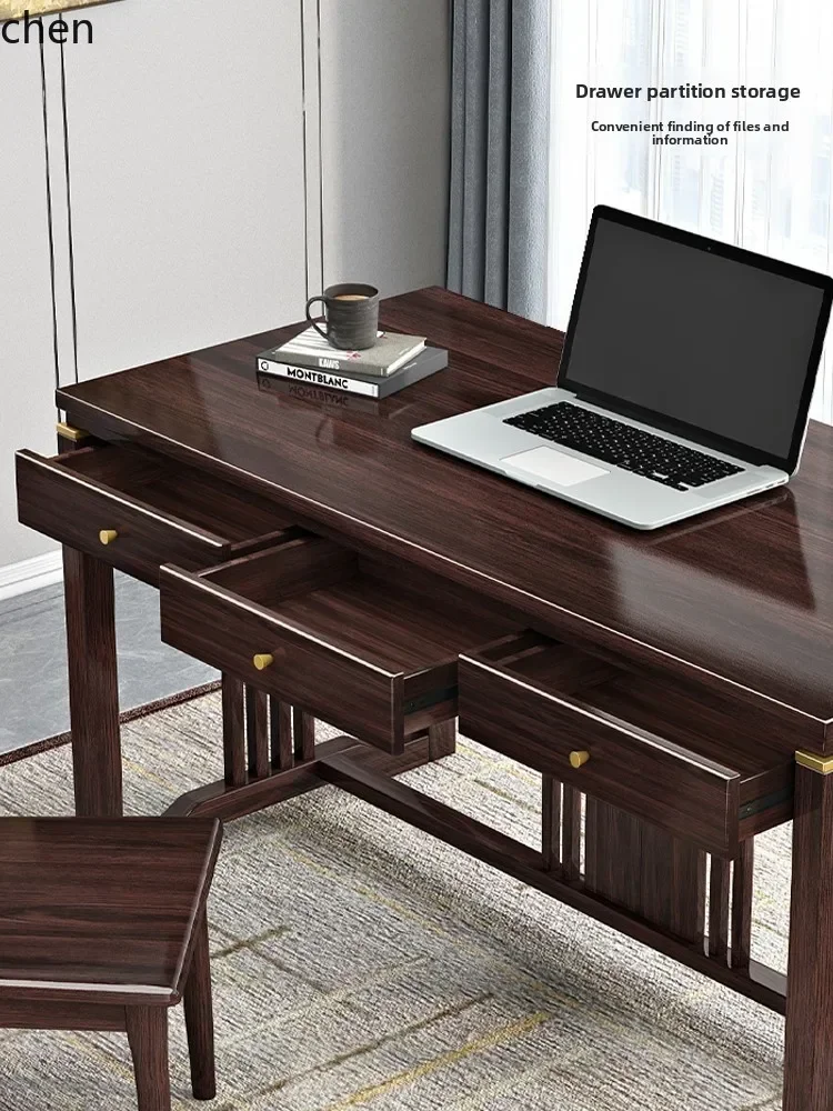 a5--Solid Wood Desk Purple Sandalwood Study Furniture Home Lig Luxury Calligraphy Painting Desk