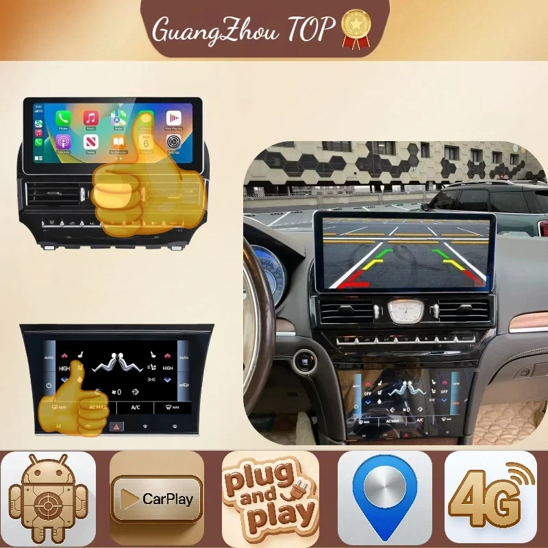 

Автомобильный радиоприемник Android 13 для Chrysler 300 300C 2011-2022 2023, мультимедийный плеер, обновление стерео, двойной сенсорный экран, беспроводной Carplay