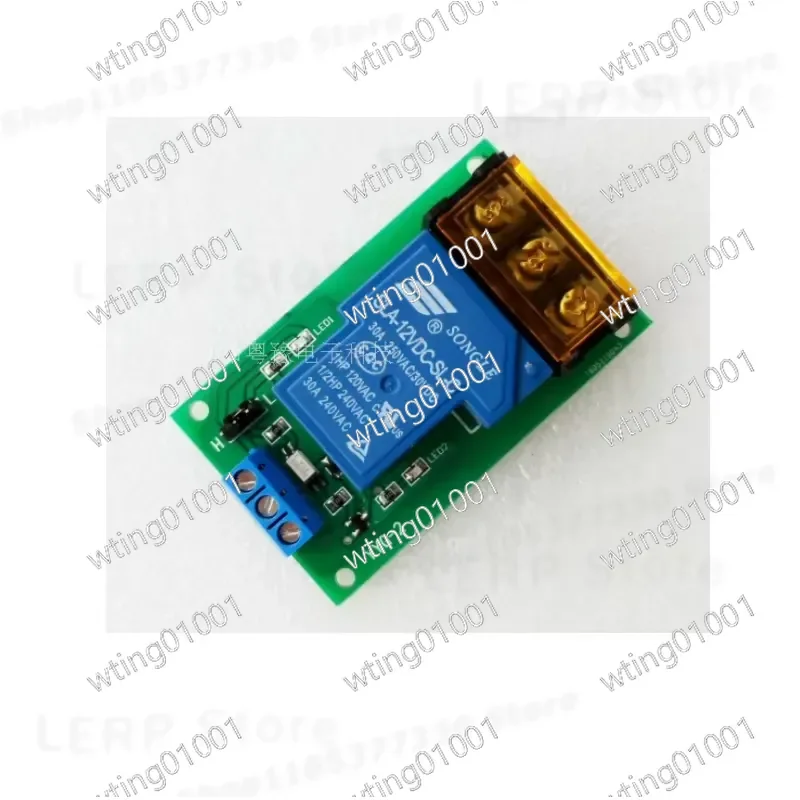 for High Current 30A Relay Board with Optical Isolation Supports 5V 12V 24V Logic Triggering for Microcontroller Projects
