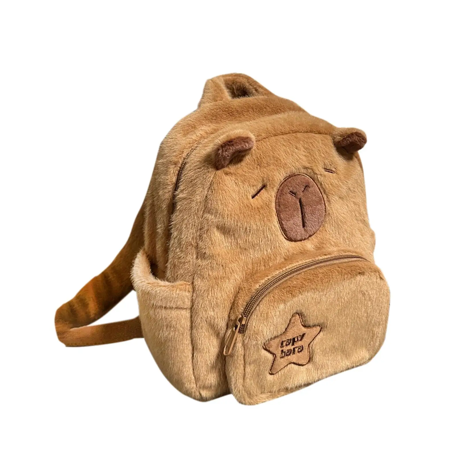 Capybara Plush Backpack Fashion Cute Rucksack Travel Backpack Cartoon School Bag Bookbag for Student Women Adults College Girls