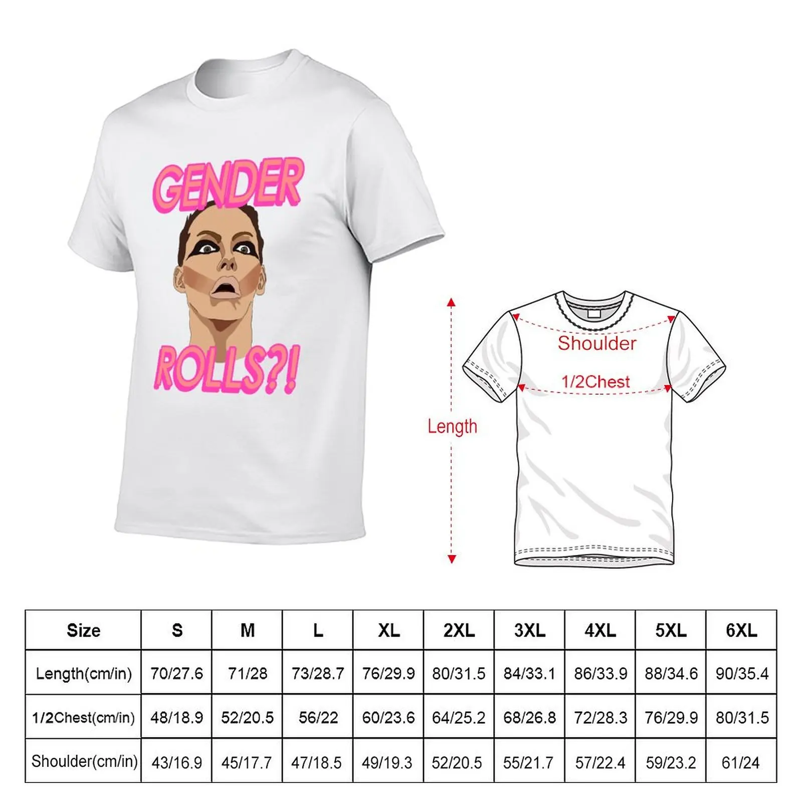 Gender Rolls! - The Peach Fuzz T-Shirt Big and Tall Crew Neck Tee