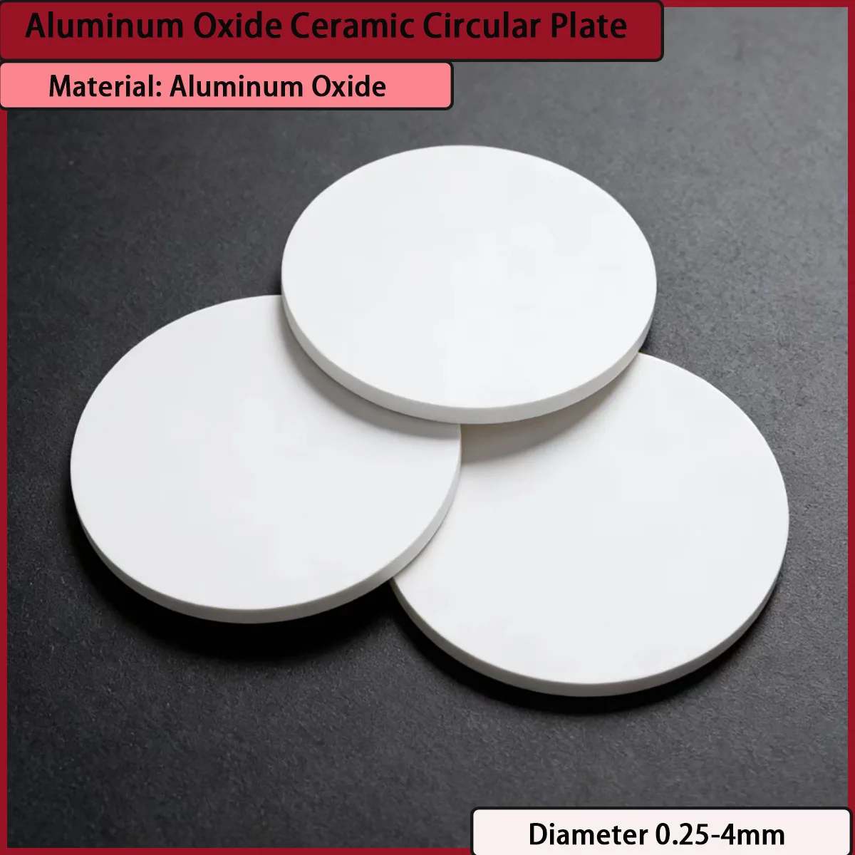 

0.25-4mm diameter alumina ceramic circular plate for mechanical processing, chemical equipment, etc