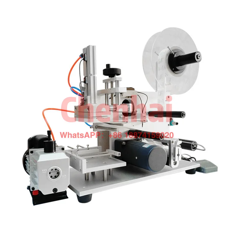 

SY-60 Semi Automatic Flat Labeling Machine Square Bottle Labeler Flat Jars Labeling Sticker Machine