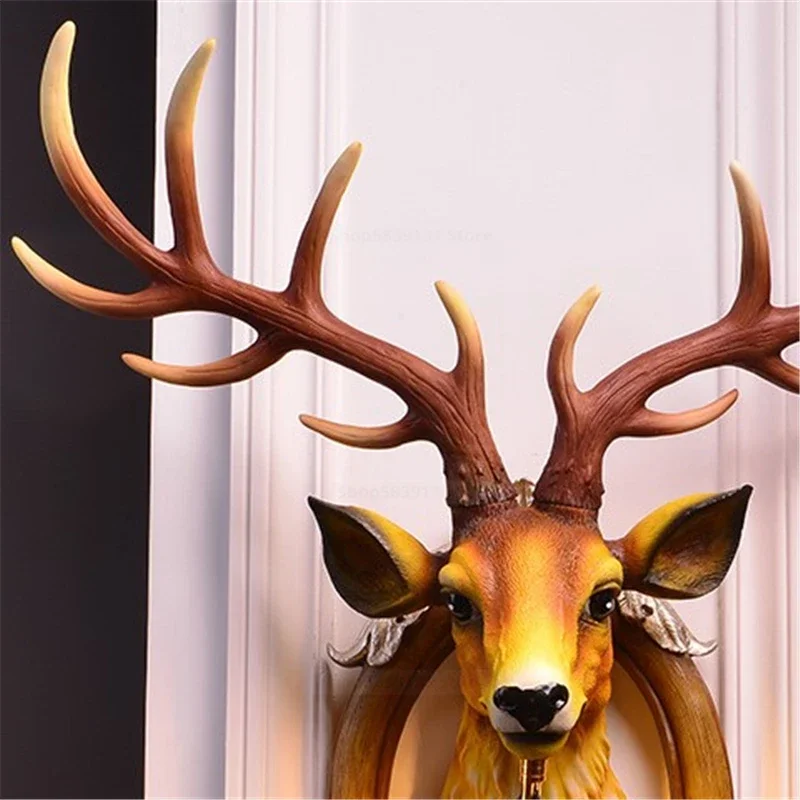 Modern Deer Head Wall Lamps for Living Room Bedroom Light LED Wall Sconce Lights Luxury Living Room Decoration Lighting Fixture