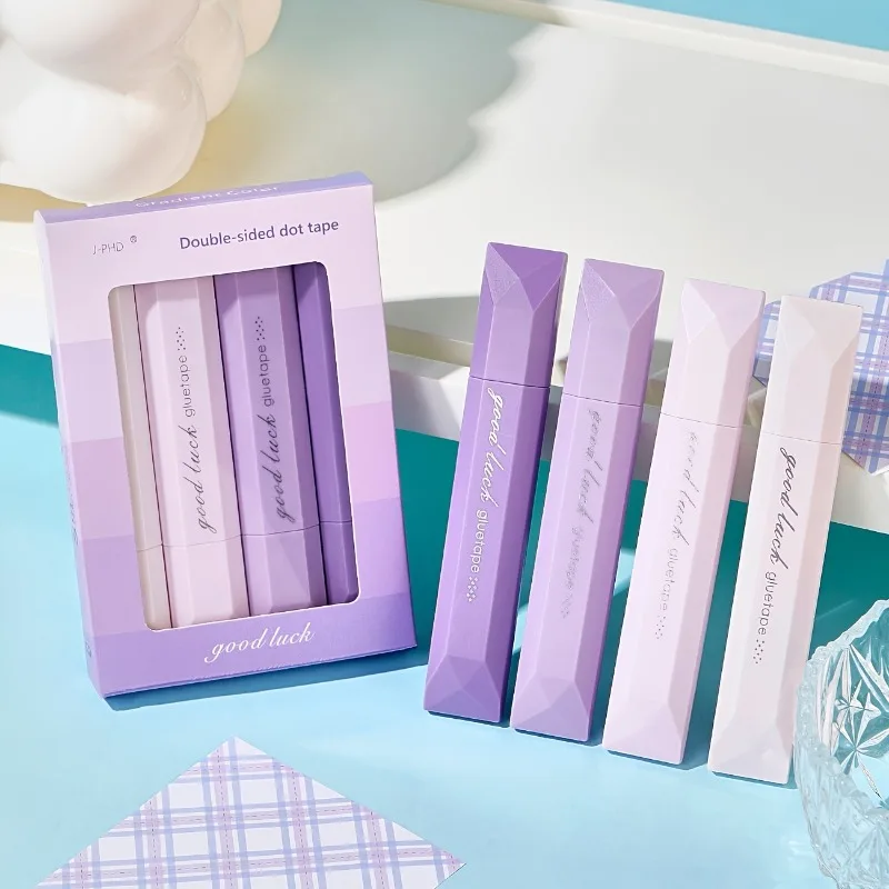 Ruban adhésif étanche pour Scrapbooking, rouleau adhésif étanche pour l'artisanat, l'emballage de cadeaux, l'assemblage de photos et le journal, 4 pièces