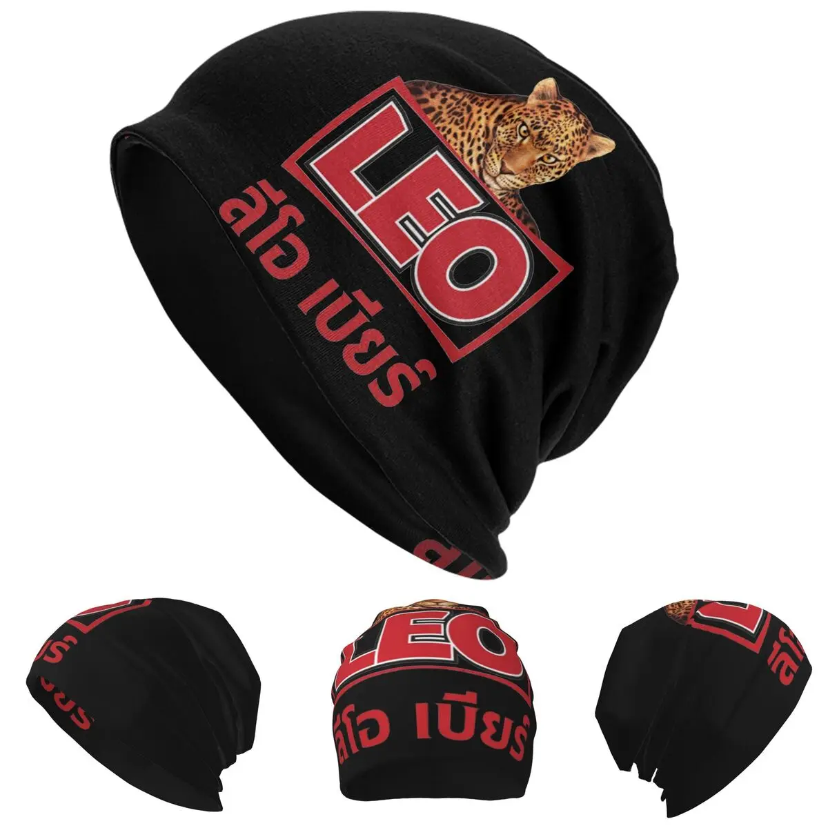 

Шапки-бини Leo Beer Bangkok Skullies, теплая осенне-зимняя уличная шапка, вязаные шапки с капюшоном для взрослых унисекс