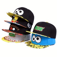 Unisex Eye PIZZA Embroidery Hip-hop Hats Spring and Autumn Outdoor Adjustable Casual Baseball Caps Sunscreen Hat