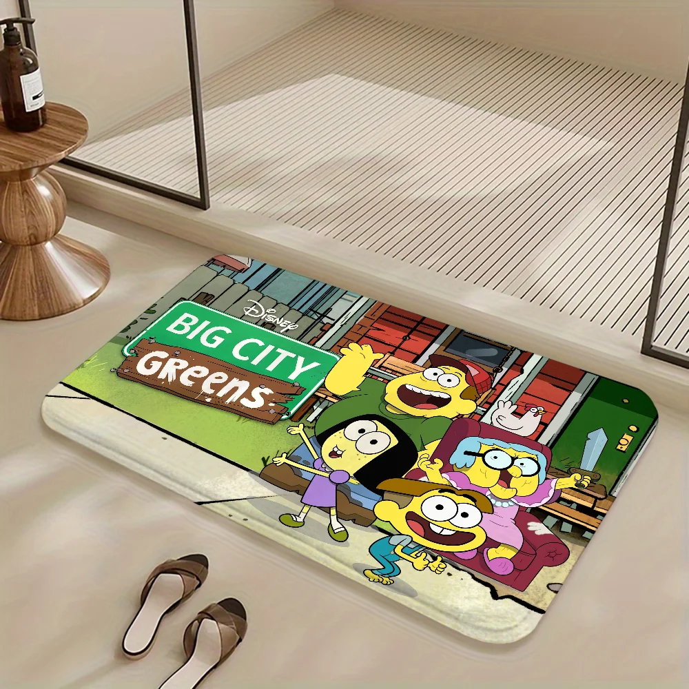 1pc D-Disney-B-Big City Greens Floor Mat Doormats Carpet Foot Mat Bathroom Absorbent Mats Anti-Slip Mats Decor