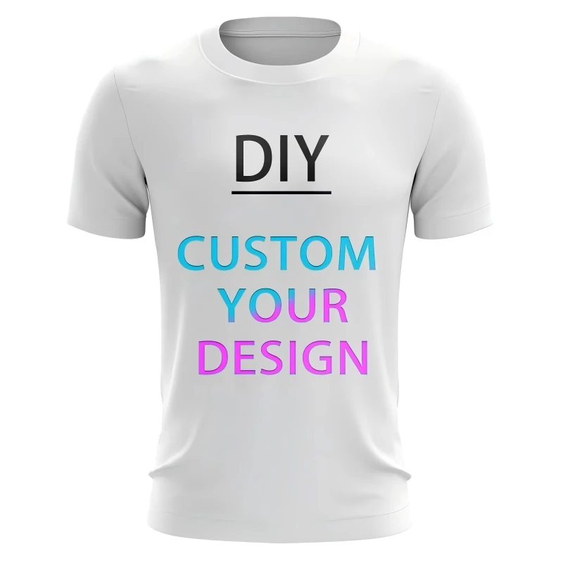 Custom DIY Logo Pattern Photo 3D Print T Shirts Personality Customized Men Women O Neck Tees Casual Oversized Breathable T-shirt