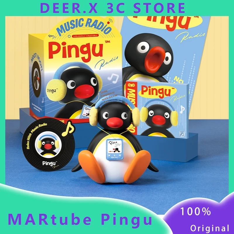 

MARTube Pingu Bluetooth Speaker Listening to Music Shaking Head Big Baby Speaker Portable Mini Speaker Birthday Gift