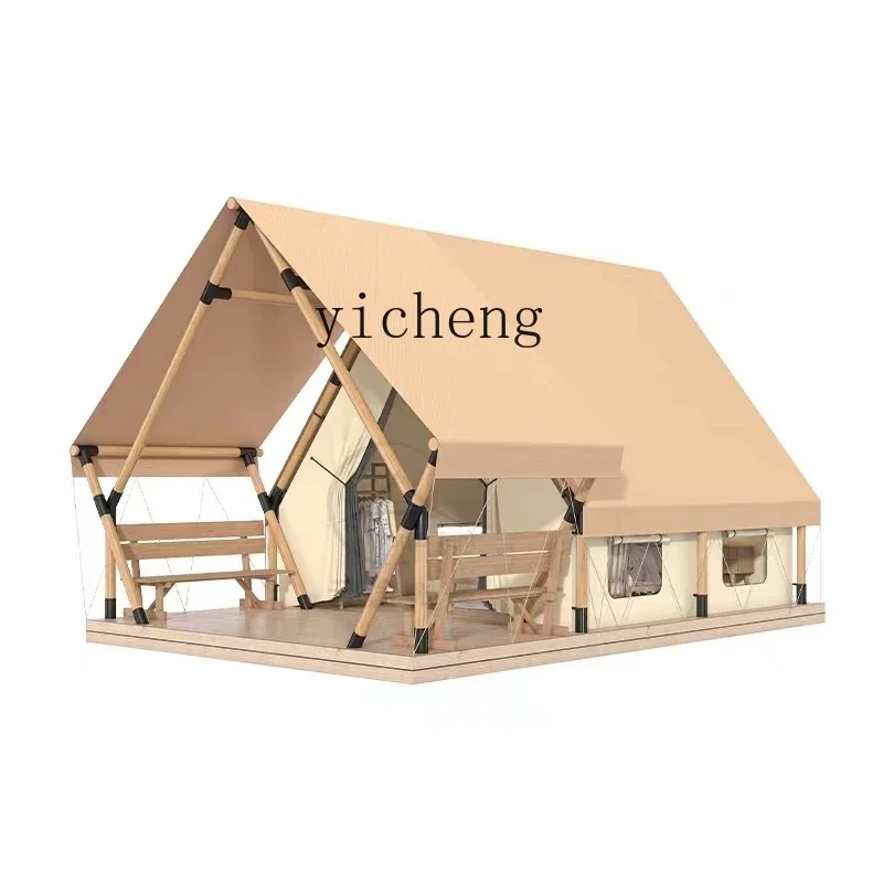 HW15 Outdoor Housing Scenic Area Wooden Pole Structure Campground B & B Tent Tourist Tent House