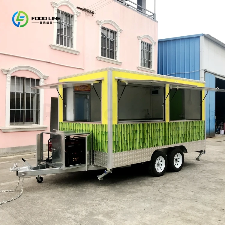 عربات الوجبات السريعة المتنقلة عالية الجودة، مقطورة الطعام، دقيق القمح، معدات المطاعم المتنقلة، زيت محرك السيارة المتنقلة
