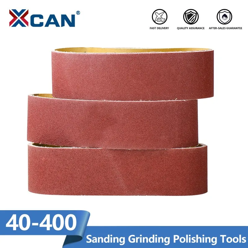 XCAN 915x100mm Abrasive Sanding Belts Sander 40-400 Grit Sandpaper For Belt Sander Tools Grinding Polishing Tools 5pcs