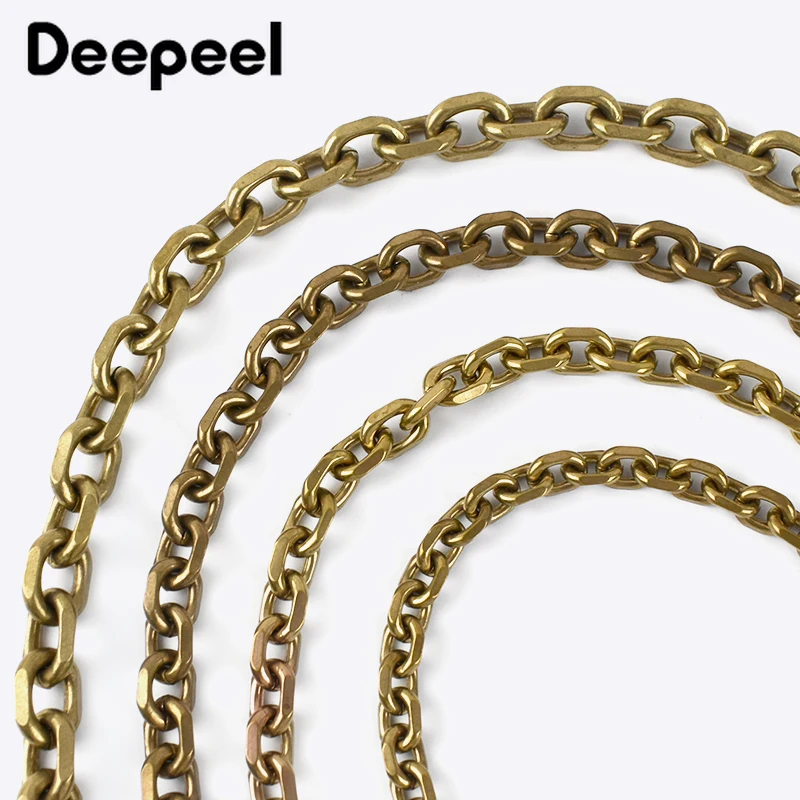 50/100 سنتيمتر الصلبة النحاس سلسلة معدنية الجينز السراويل حقيبة بحزام حزام محفظة حقيبة يد ديكور سلاسل ربط مشبك إكسسوارات الأجزاء الداخلية للكمبيوتر ذاتية الصنع #4