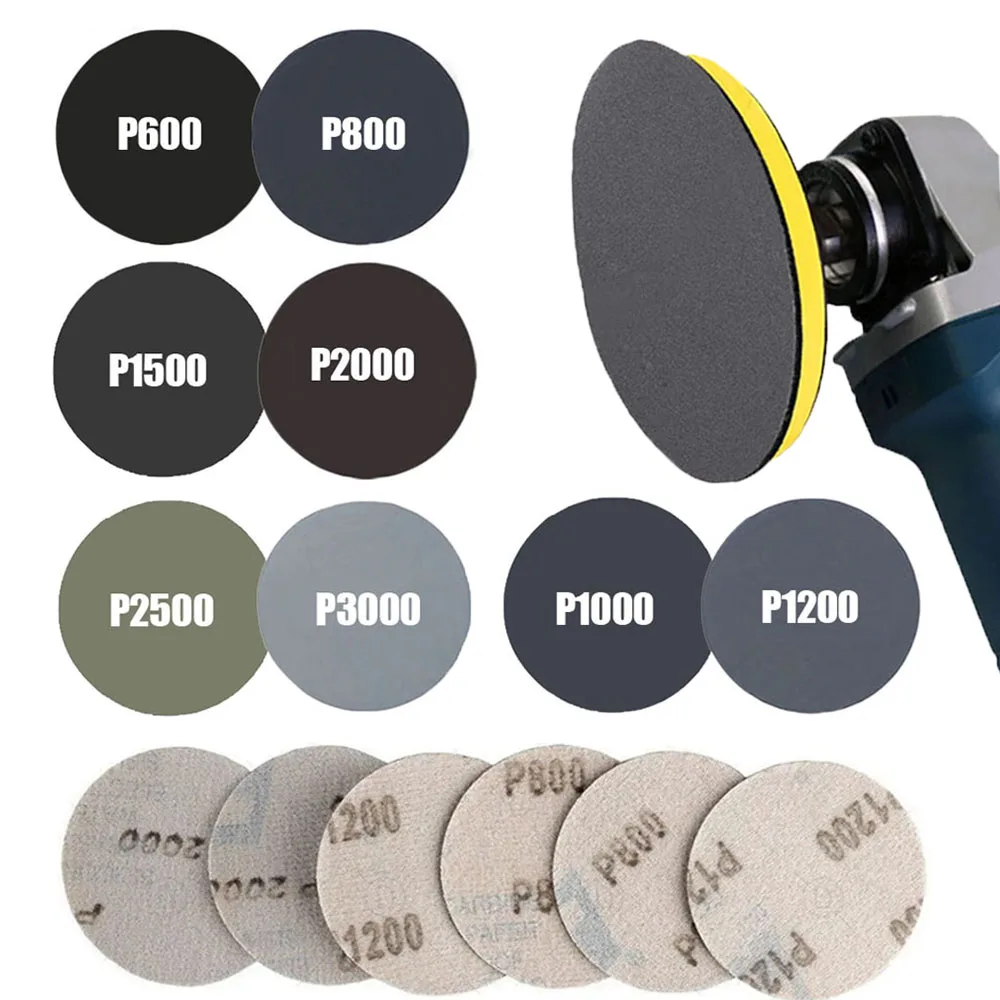 15pcs Sanding Paper Set Water/Dry 3 inch 75mm Sanding Disc 600-3000 Grit Sandpapers Abrasive Polishing Pad Woodworking Tools