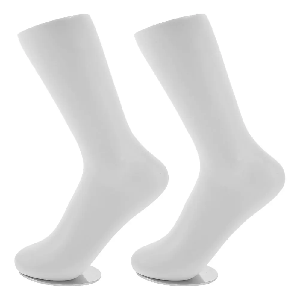 2pcs Sock Mold Display Props Female Foot Model Thickened Seamless Design Vinyl Material Easy Clean Portable Photo Shoots