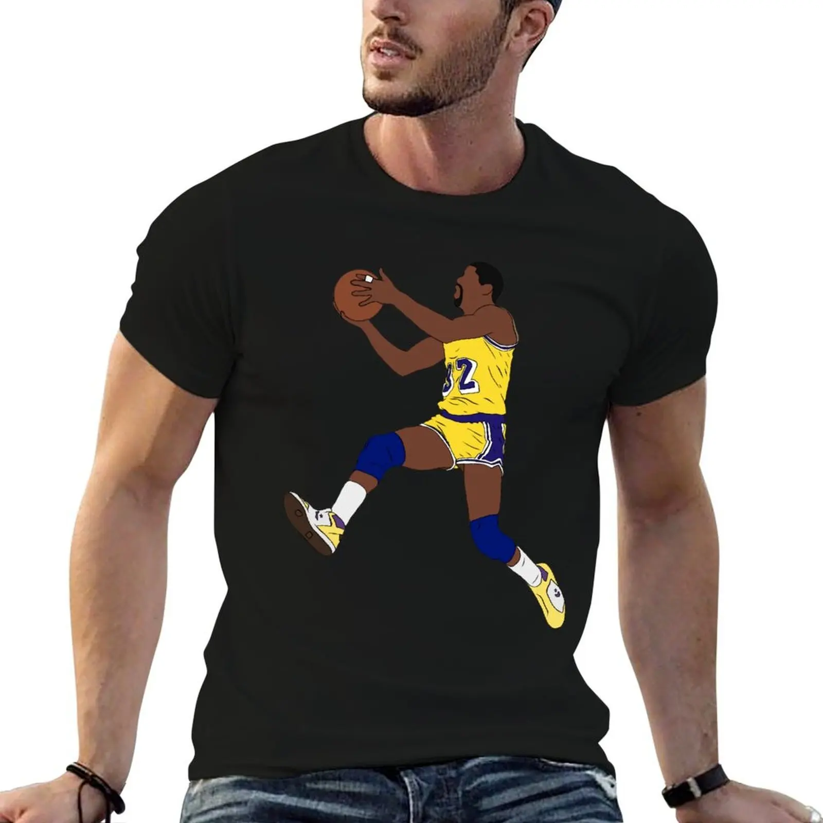 Magic Johnson Layup T-Shirt new edition anime men graphic t shirts