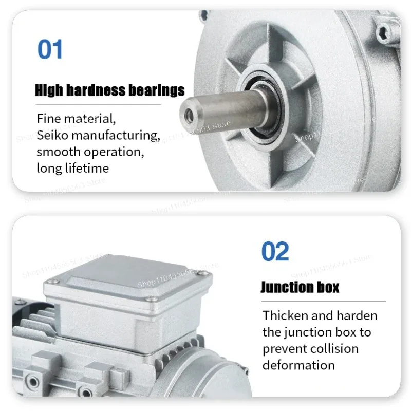 محرك حث غير متزامن ثلاثي الطور عالي الطاقة بقدرة 0.75 كيلو وات - لفات نحاسية بالكامل للاستخدام الصناعي والتجاري