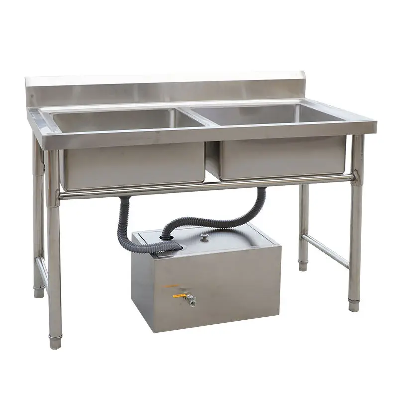 Separador de óleo e água em aço inoxidável, Commercial Kitchen Grease Trap, Interceptor para cozinha, Nova chegada