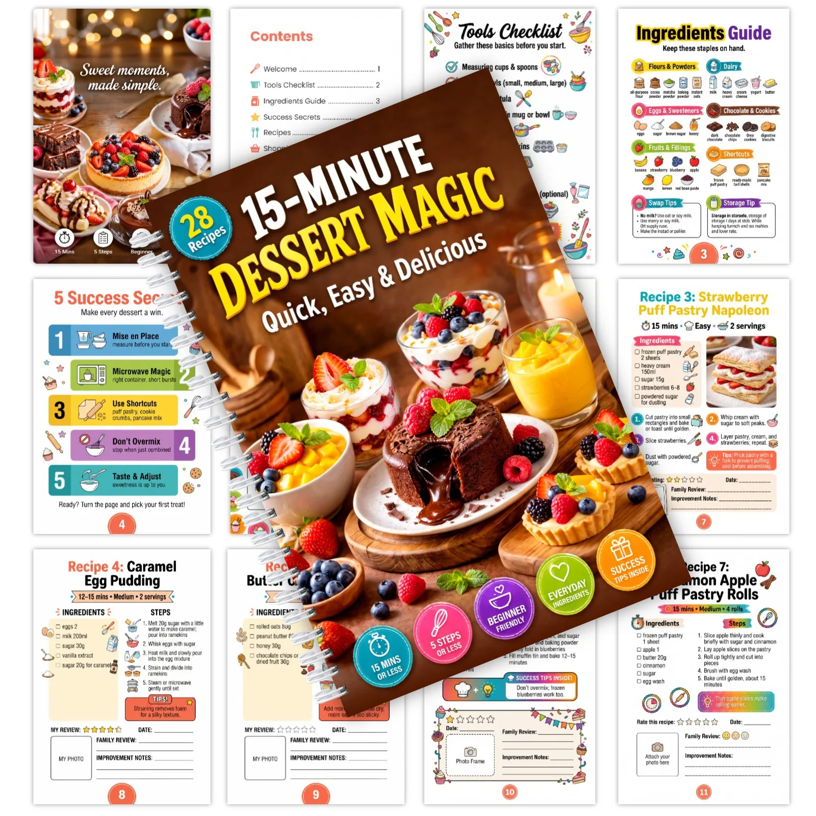 15‑Minute Dessert Magic: Quick Easy & Delicious, 28 Days No‑Fuss Beginner Dessert Recipes, Ready in 15 Minutes or Less