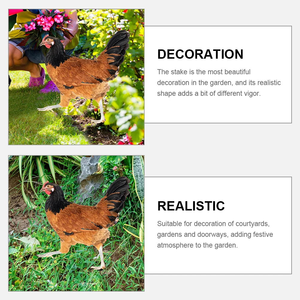 

2Pcs Garden Hen Stake Acrylic Chicken Yard Ornament Outdoor Garden Stakes Decorative Lawn Ornament Yard Ornaments