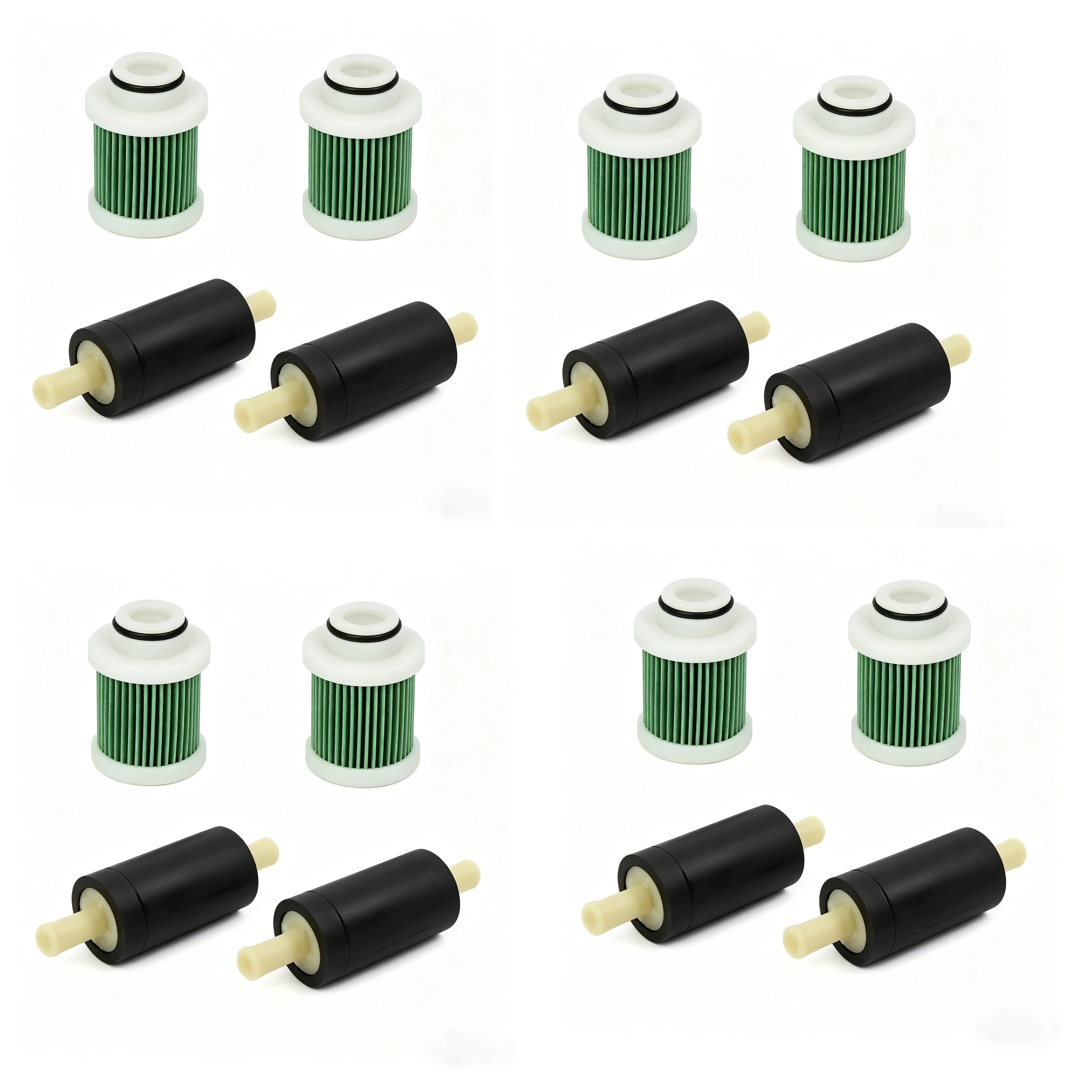 8x 6C5-24251-00-00 6D8-WS24A-00-00 Filter kit For Yamaha Outboard 4 Stroke 30 40 50 60 70 75 90 115 HP Motors; 18-79983 18-79799