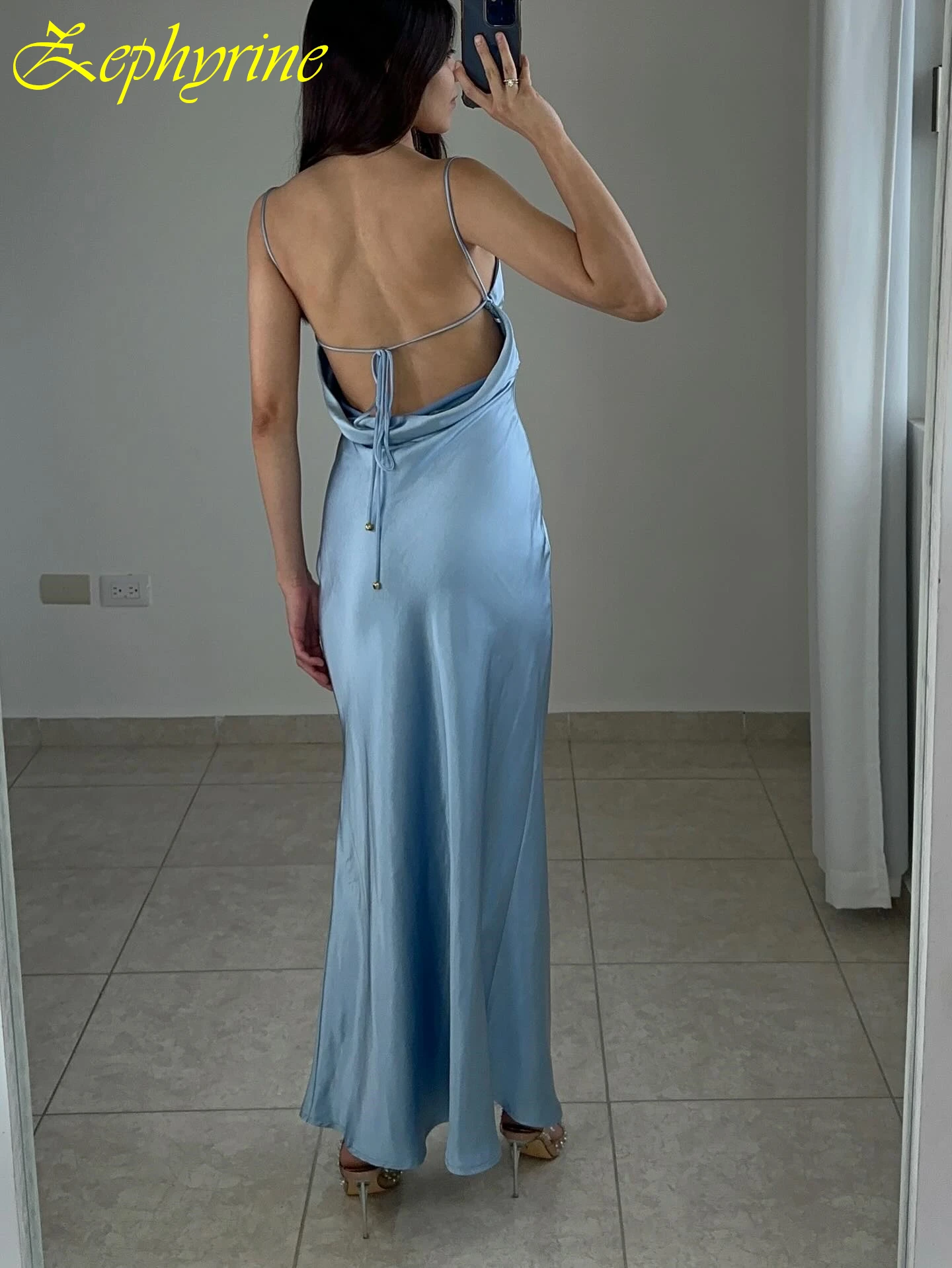 Maßgeschneiderte A-Linie-Spaghettiträger, elegantes formelles Abendkleid, modische, maßgeschneiderte Anlasskleider, moderne, zarte Promi-Kleider