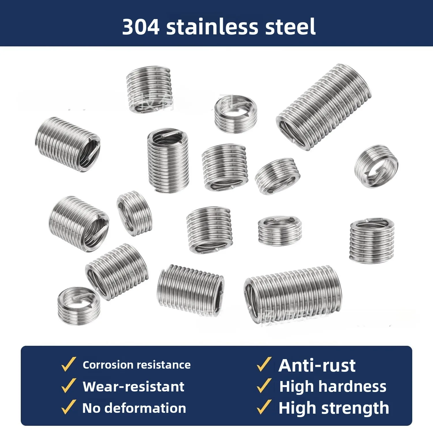 300Pcs Boxed 304 Stainless Steel Wire Thread Insert M3-M5 Thread Repair Helicoil Kit