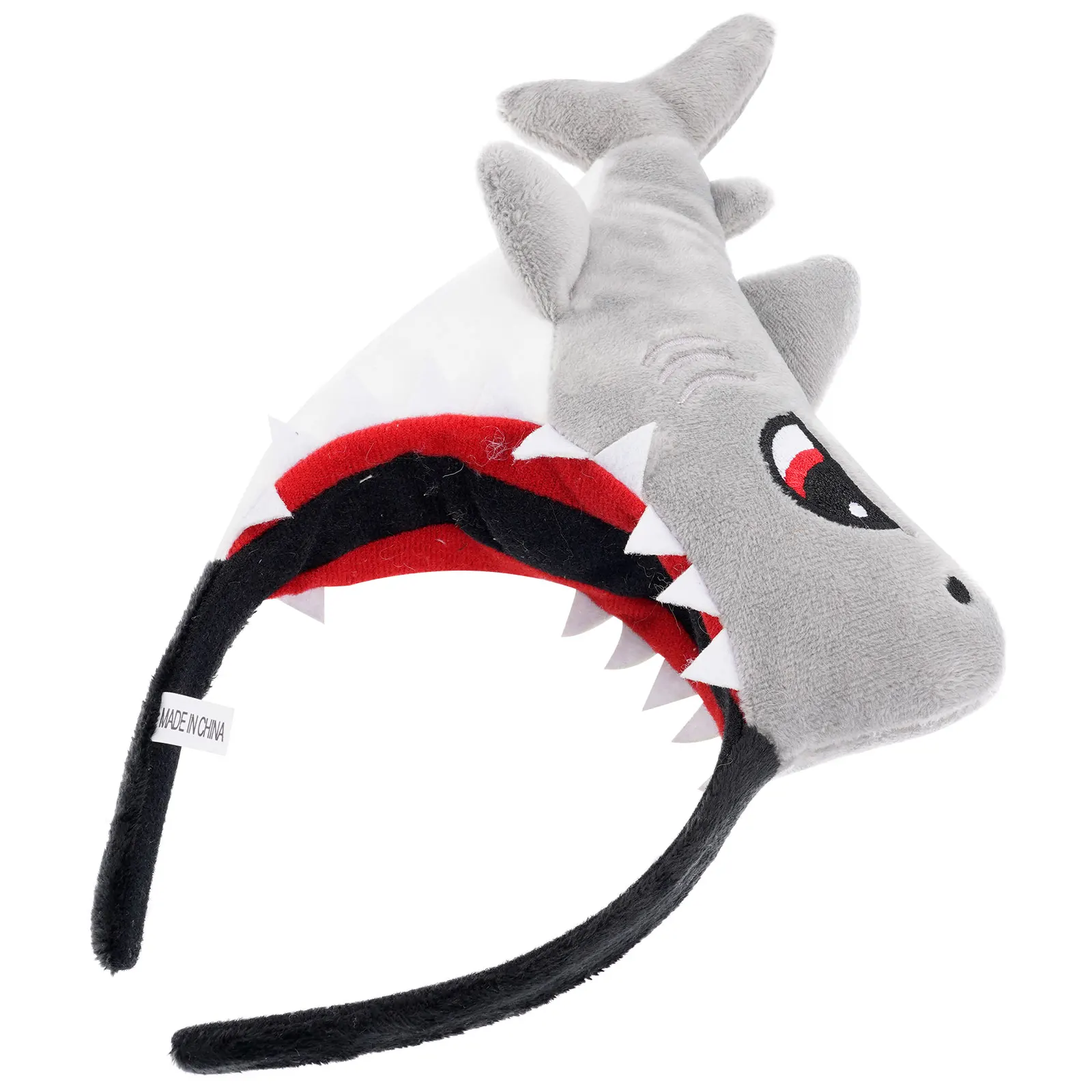 

Shark Headband Cartoon Cute Lightweight Plastic Cloth Halloween Party Headwear Dance Costume Festival Headpiece Fun Shark
